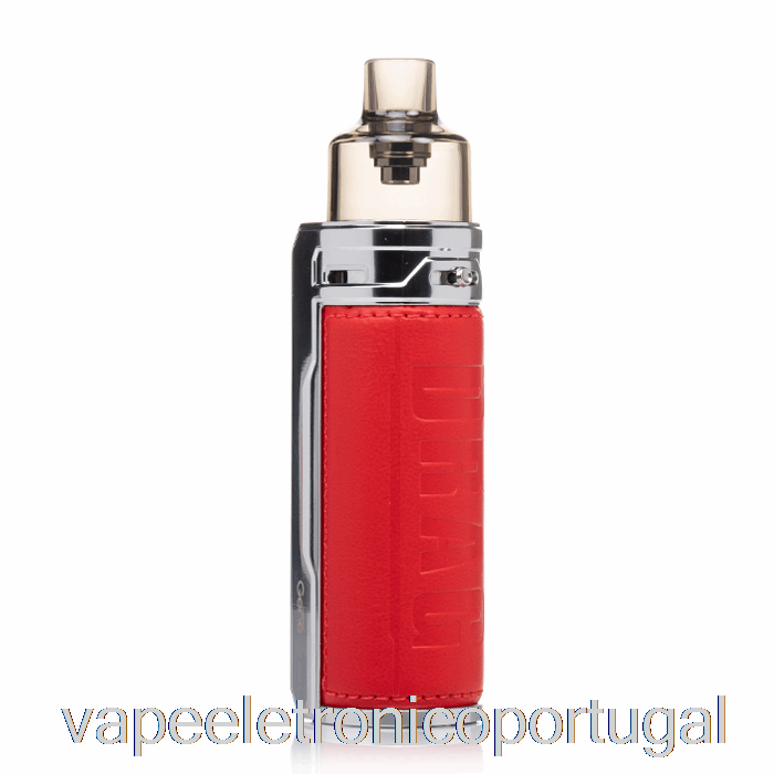 Vape Eletrônico Voopoo Drag S 60w Pod Mod Kit Prata Vermelho